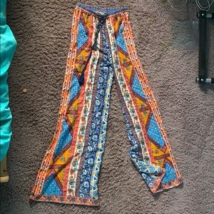 Boho hippie bell bottom pants